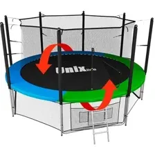 Батут Unix Line Classic 14ft inside (синий/зеленый)