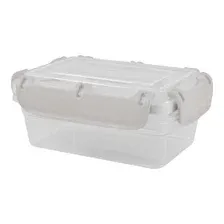 Контейнер герметичный для продуктов БЕРГЕН с защелками 0,4л пепельный жемчуг