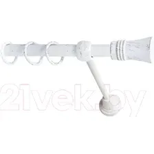 Карниз для штор Lm Decor Гиро 071 1р гладкий (белое золото, 1.8м)