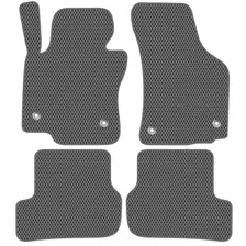 Комплект ковриков для авто Alicosta SEAT Leon (универсал, хэтчбек 5 дв / 5F) 2012 - 2015 (серый, ромб)