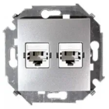 Розетка Simon 1591589-033 (алюминий)