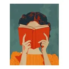 Картина по номерам "Погружённая в книгу" (400х500 мм)