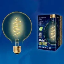 Светодиодная лампочка Uniel LED-G95-4W-GOLDEN-E27-CW GLV21GO UL-00001818