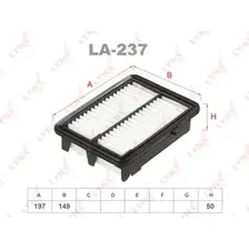 Фильтр воздушный LYNXAUTO LA-237