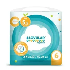 Подгузники-трусики Lovular Витаминка детские XXL15-25 кг 30шт