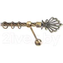 Карниз для штор Lm Decor Веер 006 1р витой (антик, 3.2м)