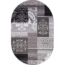 Ковер для жилой комнаты Merinos Silver D216-OVAL-GRAY (1.5x3)