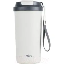 Термокружка Lara LR04-27 (белый/черный)