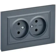 Розетка IEK Brite BR-R20-10-K35-F (маренго)
