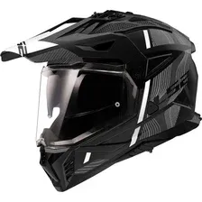 Мотошлем LS2 MX702 Pioneer 2 Hill (S, черный/белый матовый)