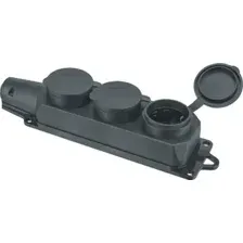 Розетка Navigator 3м 2P+PE 16А 220В 61372 (черный)