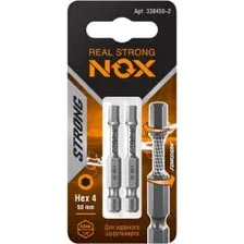 Бита HEX 4х50мм torsion NOX STRONG (2 шт.)