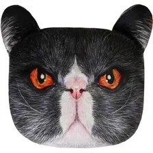 Подушка для автомобиля MATEX Animals Кот красные глаза / 27-027 (серый/красный)