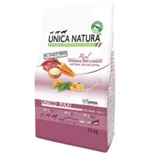 Корм Unica Natura для собак крупных пород кабан,рис,морковь - 12 кг.