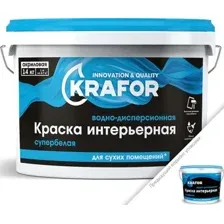 Краска Krafor Интерьерная 3 кг (супербелый)