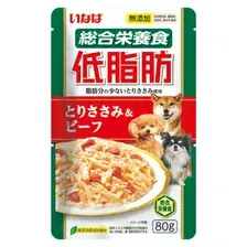 Корм влажный "INABA Teishibo" для собак, Куриное филе и говядина в желе, 80гX12ШТ