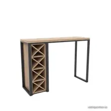 Барный стол Hype Mebel Уайн 120x55 (черный/дуб галифакс натуральный)