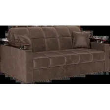 Диван Мебель-АРС Аккордеон Бакли НПБ 140x200 (бархат шоколадный Star Velvet 60 Coffee)