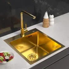 Кухонная мойка ARFEKA ECO AR 450*500 GOLD PVD NANO