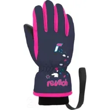 Перчатки лыжные Reusch Kids / 6285105-4540 (р-р 3, Dress Blue/Knockout Pink)