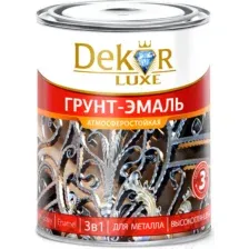 Грунт-эмаль Dekor 3 в 1 алкидная (1.9кг, серый)
