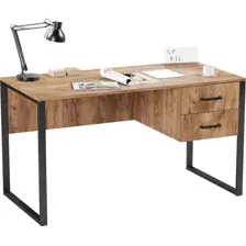 Стол Soma Slava 135x66 (дуб крафт золотой/черный)