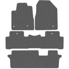 Комплект ковриков для авто Alicosta Honda Pilot (suv / YF4) 3 ряд 2008 - 2015 (серый, ромб)