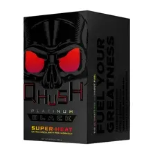 Предтренировочный комплекс "Qhush Platinum Black Super Heat, USN" 300 грамм вкус фруктовый фьюжн