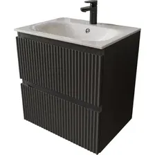 TERMINUS Тумба с умывальником Сицилия 60x62x45 с 2 ящиками SIC10602701601O (графит)