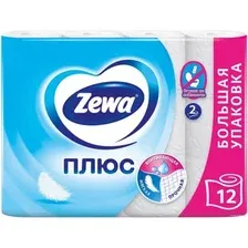 Туалетная бумага Zewa Плюс Белая 2 слоя (12 рулонов)