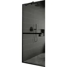 Душевая стенка MaybahGlass 109x119 MGD-717-6у (графитовое стекло/черный)
