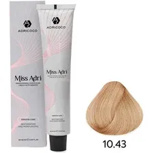 Крем-краска Adricoco Miss Adri 10.43 (100мл, платиновый блонд медный золотистый)