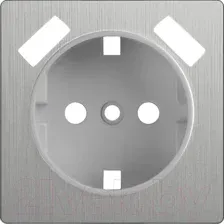Накладка для розетки Werkel WL09-USB-CP (серебряный рифленый)