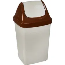 Контейнер для мусора Idea Свинг, бежевый мрамор, 9л