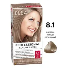 Крем-краска для волос ELEA Professional Color & Carel тон 8.1 Светло-русый пепельный