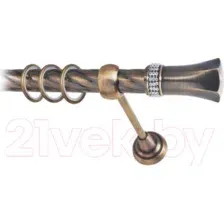 Карниз для штор Lm Decor Севилла 120 1р витой 25мм (антик, 3.6м)