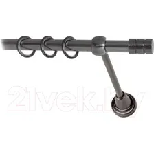 Карниз для штор Lm Decor Цилиндр 088 1р гладкий (антрацит, 3.6м)