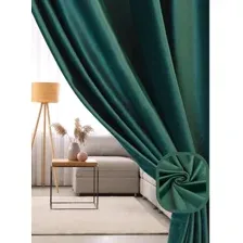 Комплект штор Soft Lines Бархат 9138-10 (300x270, зеленый изумруд)