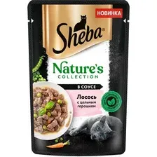 Пресервы Sheba Natures Collection Лосось с цельным горошком и морковью в соусе 75 г