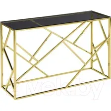 Консольный столик Stool Group Арт Деко 120x40 / ECST-015-TG-SK (стекло Smoke/сталь золото)
