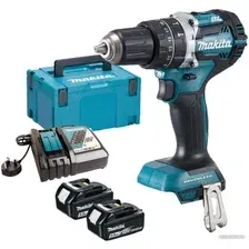 Ударная дрель-шуруповерт Makita DHP484RTJ (с 2-мя АКБ, кейс)