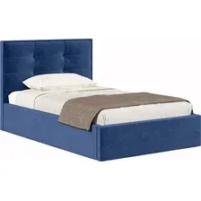 Кровать Хочу Домой Римини с ПМ 120x200 (темно-синий велюр 666)