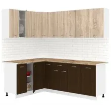 Готовая кухня Кортекс-мебель Корнелия Лира 1.5x2.2 (дуб сонома/венге/мадрид)
