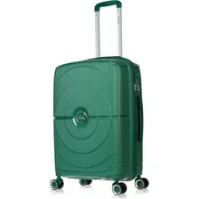 Чемодан L'Case Doha PP04 24 (M, темно-зеленый)