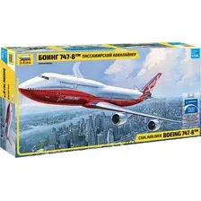Сборная модель Звезда Пассажирский авиалайнер Боинг 747-8 / 7010