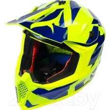 Мотошлем MT Helmets Falcon Crush B7 (XL, глянцевый синий)