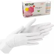 Нитриловые перчатки Ecolat Нитриловые CH (XS, 100 шт, белый)