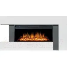 Каминокомплект Смолком Malibu V42 Vision 42 LOG LED (бьянко белый/серый графит)