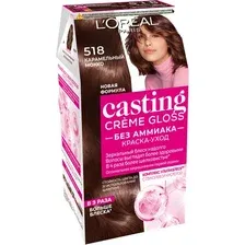 Краска для волос L'OREAL Casting Crème Gloss, тон 518 карамельный, 180 мл