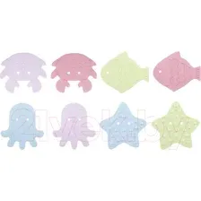 Набор ковриков для купания ROXY-KIDS Sea Animals Soft Colors / RBM-008-SA (8шт)